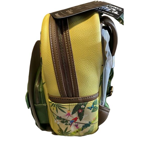 Loungefly Disney Mickey Friends Jungle Safari Glow in the Dark Mini Backpack NWT - Picture 2 of 5